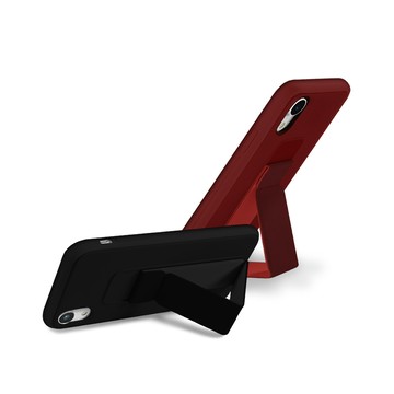 iPhone XR 殼 iPhoneXR保護套 強力磁吸 立架 手機 保護殼 iPhone XR 保護套 手機殼 透光 腕帶 防摔防撞 磁吸 立架 手機支架 手機殼-黑色款