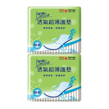 康乃馨 透氣超薄護墊加長無香(26片2入裝) [大買家]