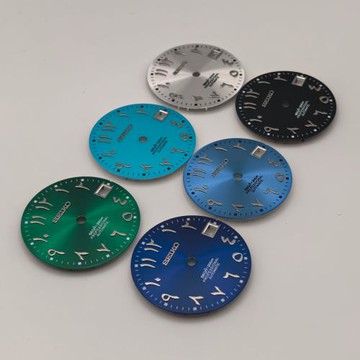 手表改裝羅馬數字日歷表盤 28.5mm 無夜光適合裝NH35機芯立體標面