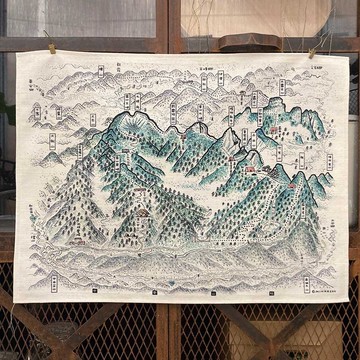 臺灣地圖掛布－聖稜線