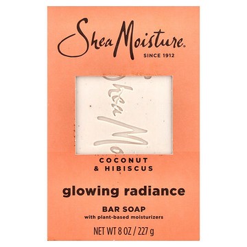 SheaMoisture, 塊皁，光採煥亮，椰子和木槿香，8 盎司（227 克）