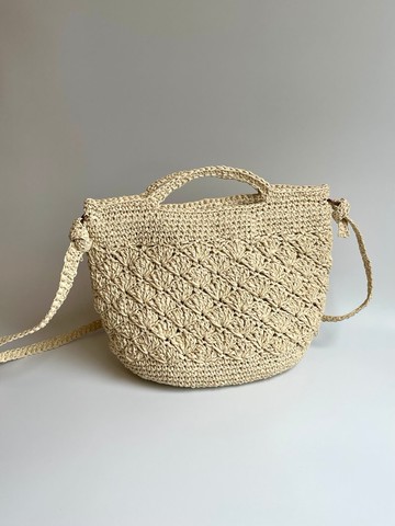 拉菲草繩編織托特包籃子兩用手挽包單肩包