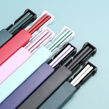 筷子收納盒304不銹鋼套裝 家用防滑學生單人裝一筷一人食便攜餐具