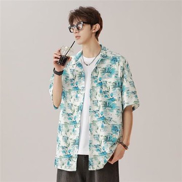 【巴黎精品】現貨+預購 男襯衫短袖襯衫休閒短袖上衣-渡假旅遊外出日常男裝a1jm67