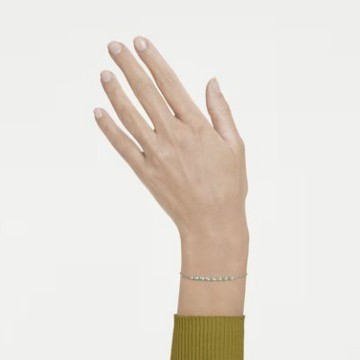 【Swarovski 施華洛世奇】Matrix 手鏈( 圓形切割 綠色 鍍白金色)(5758987)