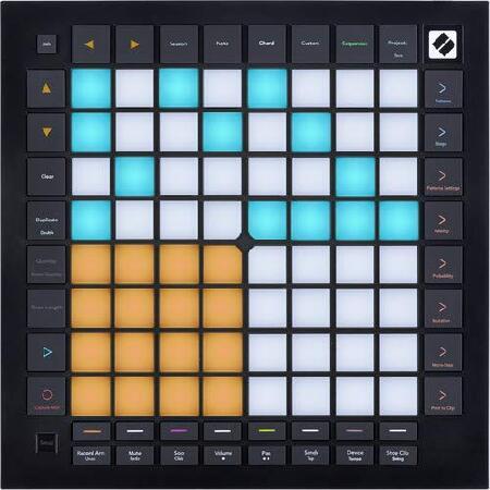 Novation Launchpad Pro MK3 MIDI Grid Instrument Controller with HPC-A30 Studio Headphones ＆ 2x MIDI Cable Bundle