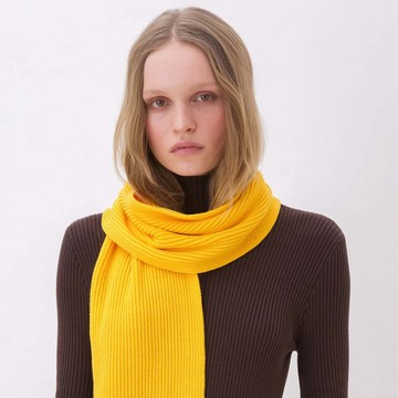 Ruslan Baginskiy Logo標籤針織圍巾 橘黃