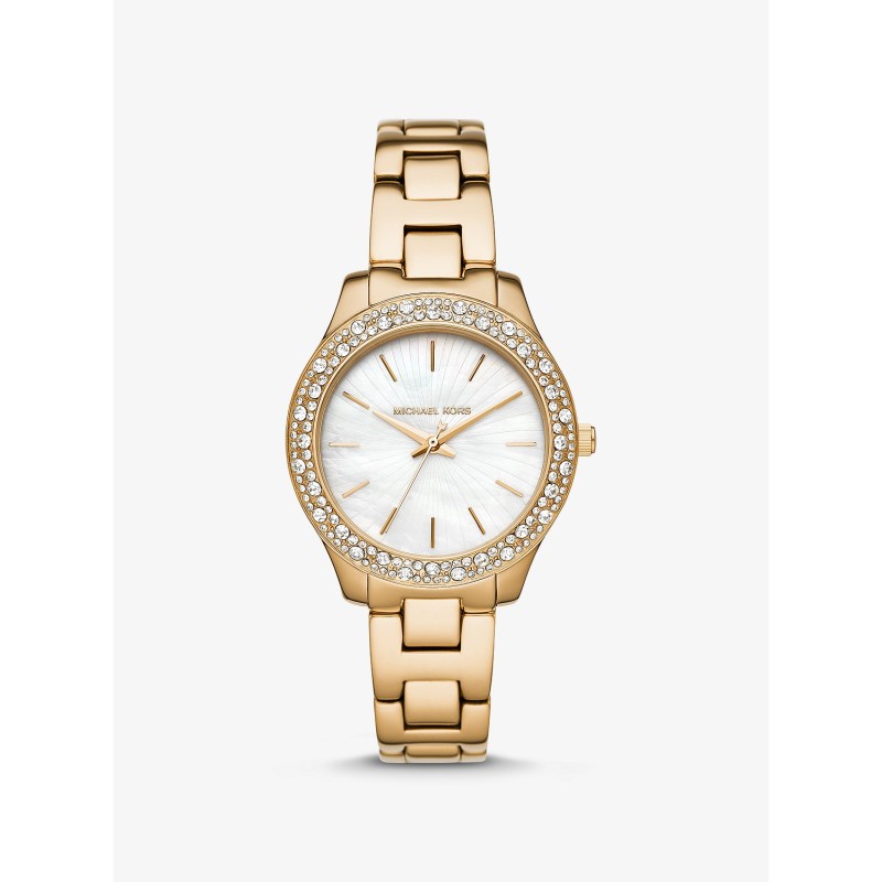 MICHAEL KORS レディース LILIANE 36MM GLITZ ウォッチ ゴールド