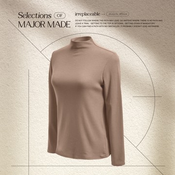 半高領彈力打底長袖上衣