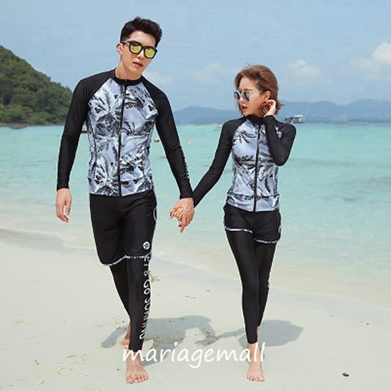 ラッシュガード ペア ペアルック レディース 上下 セット ラッシュガード メンズ 長袖 おすすめ ラッシュガード カップル レギンス ダイビング 水着 女 通販 Lineポイント最大0 5 Get Lineショッピング