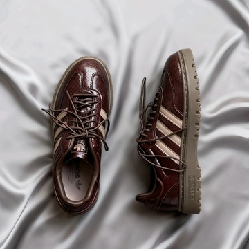 ADIDAS SAMBA WTR 酒紅色 鱷魚皮紋 漆皮 復古 休閒鞋 男女鞋 JQ6711