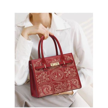 紅色結婚包包女士新娘包2025新款國風刺繡媽媽包媽媽款包包新中式