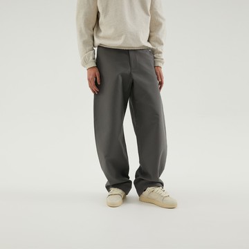 Curved flared pants Dark Grey