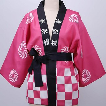 免運 開立發票  摄影道具 御祭禮日本和服粉紅款現貨直供配腰帶京都旅拍道具絲質棉質和服