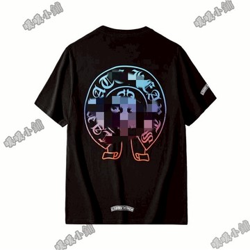 男女同款/漸變印花/夏季短袖T恤短t/情侶款漸變馬蹄刺刀寶劍網紅圓領上衣 銀線防偽水洗標 經典十字架印花衣服 暖暖小鋪