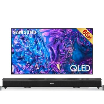 Samsung 65型4K QLED APPLE認證 AI金屬量子點智慧顯示器 65Q70D (QA65Q70DAXXZW)+2.2聲道環繞聲霸