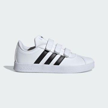 Adidas 愛迪達 VL Court 2.0 [DB1837] 中童 休閒鞋 復古 皮革 流行 白 魔鬼氈