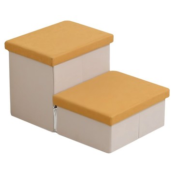 MH家居 寵物收納階梯 2層 黃色  53 x 33 x 30cm  1個