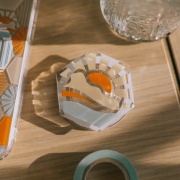 【磁吸手機座】六角獅子山 / 橙