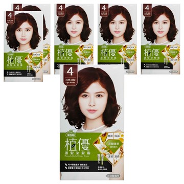 美吾髮植優 護髮染髮霜  4自然淺棕  6盒