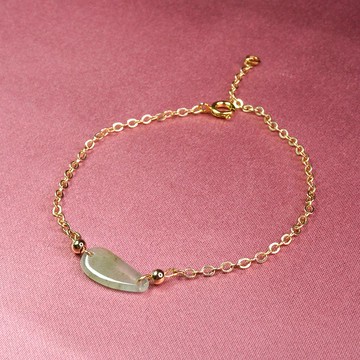 冰飄花翡翠隨形手鍊 14K包金 | 天然A貨翡翠 | 送禮