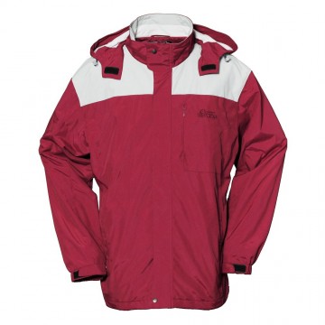 男防風潑水天鵝絨外套-棗紅