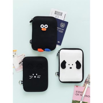 韓國romane情侶全家旅行新款便攜大容量護照包證件卡夾現金收納包