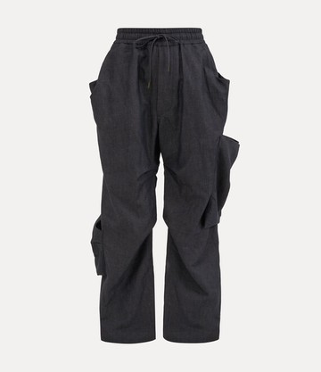 Vivienne Westwood Achilles Cargo Co. Linen Chambray Navy Blue 50 Men