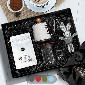 PO:Selected｜丹麥POx黑沃耶加雪菲咖啡禮盒組(手沖壺-灰/咖啡杯240ml-共4色)