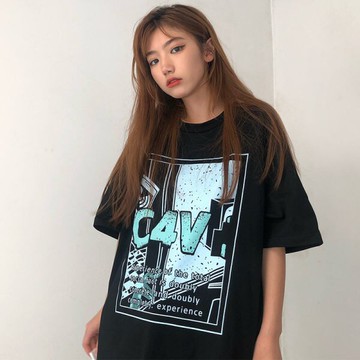 復古美式短袖t恤女夏季新款寬松薄款oversize原宿風半袖上衣