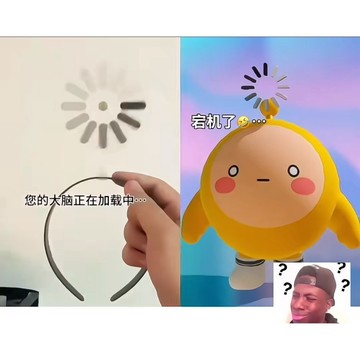 肥婆奶奶 大腦加載中旋轉搞怪髮箍｜趣味派對拍照頭飾｜能轉動的幽默發飾 箭頭髮箍 問號 演唱會 生日禮物 交換禮物