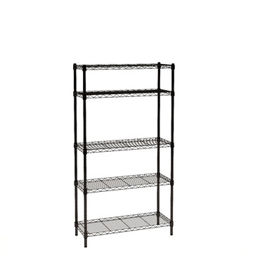 【客尊屋】小資型《粗管徑》35X90X165Hcm 黑武士五層架