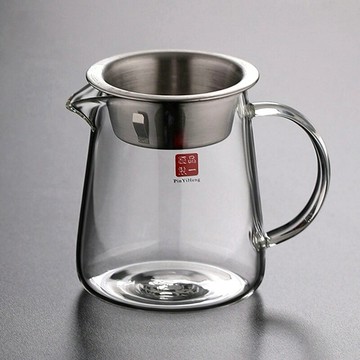 楓林宜居 加厚玻璃公道杯單個耐高溫茶具套裝檔公杯茶海分茶器高帶茶漏一體