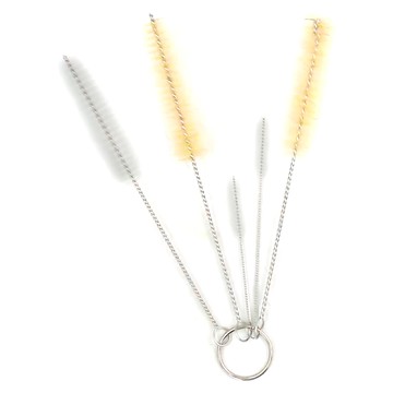 Little Pink Rabbit 粉彩小兔 瓶口清潔刷具組 5件組  白色 + 黃色 + 銀色  1組