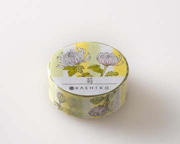 日本進口KASHIKO金澤九谷燒和紙膠帶 – 菊花 / 柴田有希佳繪