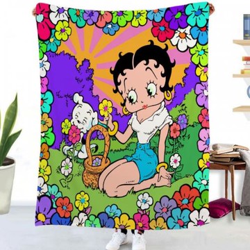 Betty boop貝蒂小姐 雙面法蘭絨柔軟毛毯空調毯飛機毯蓋毯沙發毯