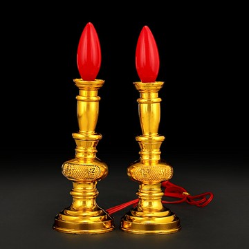 電焟燭臺燈招財進寶led燭燈插電蠟燭佛供長明燈家用供奉佛教用品