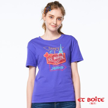 【新年爆殺價↘$388】ET BOîTE路標圖短TEE - BLUE WAY ET BOîTE 箱子