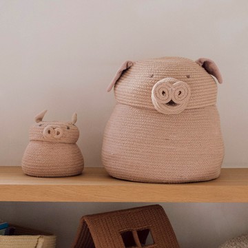 西班牙 Lorena Canals｜佩吉小豬迷你收納籃