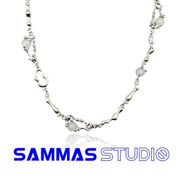SAMMAS🔥限時下殺 小眾設計別針 月光石項鍊 女ins冷淡風高級感甜酷辣妹鎖骨鏈