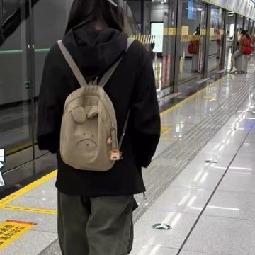 熱賣💡新款可愛揹包羊羔搞怪卡通韓版包包學生百搭雙肩包大容量毛絨書包单肩包 背包  雙肩包 斜挎包 書包包 通勤包