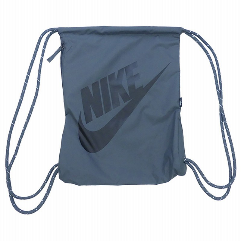 ナイキ NIKE ヘリテージ ドローコードバッグ DC4245-068 スポーツ ナップサック ジムサック 13L アイアングレー（068）  LINEショッピング