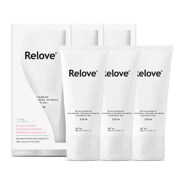 【Relove】私密肌菸鹼醯胺美白潔淨精華凝露120mlx3