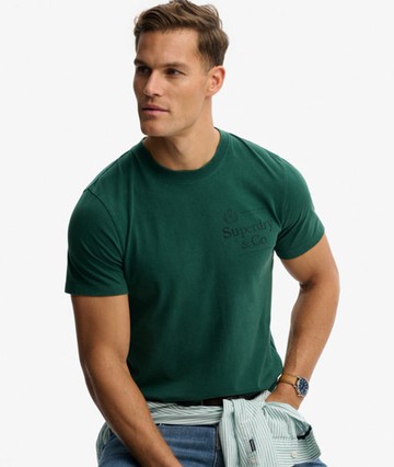 Superdry Men's 1954 Company Relaxed T-shirt Green Size: L