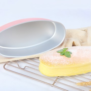 CHEFMADE 學廚 玫瑰金不粘橢圓形乳酪蛋糕模  22.2 x 11.1 x 5.6cm  1個