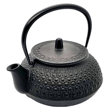 IWACHU 岩鑄 5型新龜甲 鑄鐵茶壺 650ml  黑色  1個