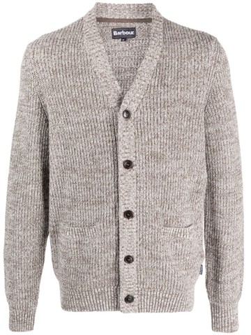 Barbour - ribbed-knit cardigan - men - Wool/Cotton - XL - Brown