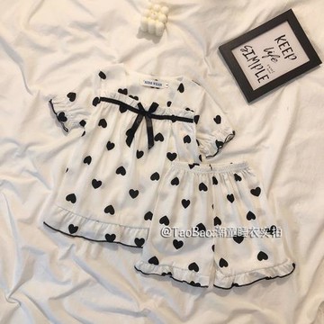 兒童睡衣純棉小女孩夏季薄款短袖公主全棉2025年新款中大童家居服