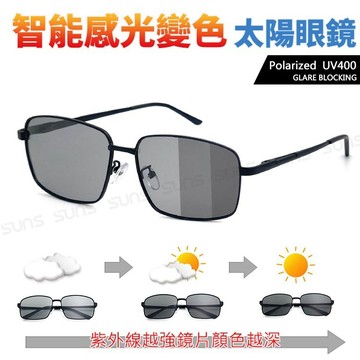 智能感光變色偏光墨鏡 方框鏡框  防藍光+抗UV  防眩光反光/偏光墨鏡/太陽眼鏡/駕駛墨鏡 S530