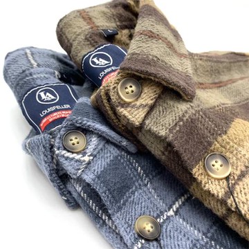 秋冬加厚保暖磨毛格子襯衫男工裝長袖歐美寬松法蘭絨休閑襯衣外套